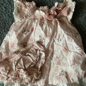 Baby girl butterfly dress and bloomers